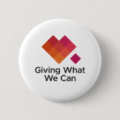 Badge Rond 5 Cm Giving What We Can Logo Centered (Devant)