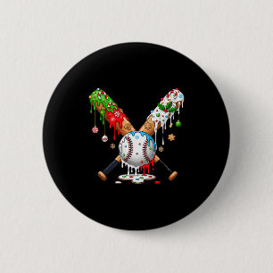 Badge Rond 5 Cm Glace Crème Goutte Baseball Noël Xmas Pyjama Enfan