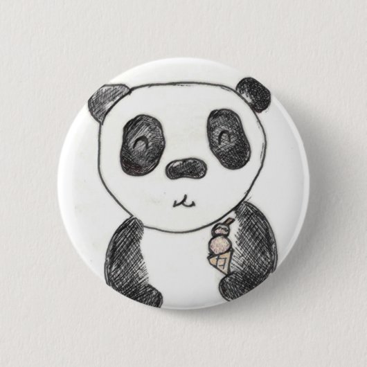 Badge Rond 5 Cm glace de panda (Devant)