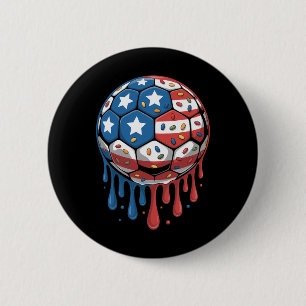 Badge Rond 5 Cm Glace Goutte Hommes Femmes Jeu Américain Drapeau U