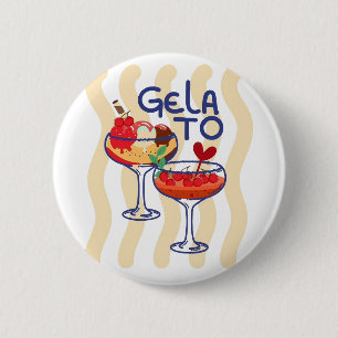 Badge Rond 5 Cm 🍦 GLACE – Graphisme Rétro Mignon de Glace