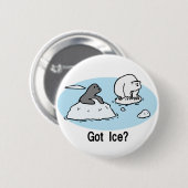 Badge Rond 5 Cm Glace obtenue ? bouton (Devant & derrière)