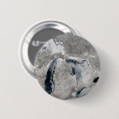 Badge Rond 5 Cm Glace Sur Les Grands Lacs, États-Unis. (Devant & derrière)