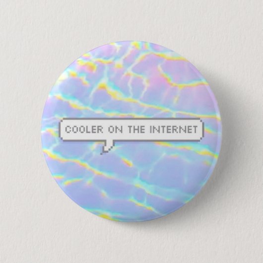 Badge Rond 5 Cm Glacière sur l'Internet (Devant)