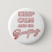 Badge Rond 5 Cm Glamping Keep Calm | Ballon en feuille de néon ros (Devant)