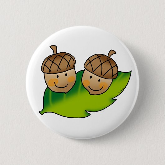 Badge Rond 5 Cm glands mignons (Devant)