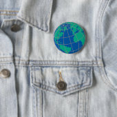 Badge Rond 5 Cm Globe (En situation)