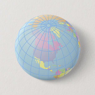 Badge Rond 5 Cm Globe