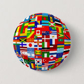 Badge Rond 5 Cm Globe de drapeau (Devant)