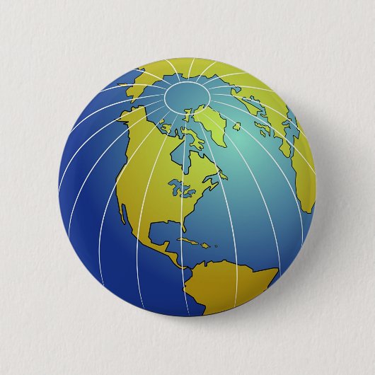 Badge Rond 5 Cm Globe de la terre (Devant)