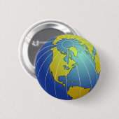 Badge Rond 5 Cm Globe de la terre (Devant & derrière)