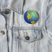 Badge Rond 5 Cm Globe de la terre (En situation)