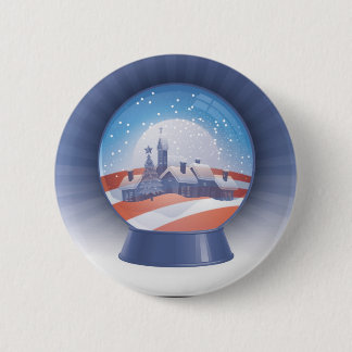 Badge Rond 5 Cm globe de neige d'obama