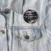 Badge Rond 5 Cm globe étrange (En situation)
