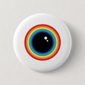 Badge Rond 5 Cm Globe oculaire arc-en-ciel cool (Devant)