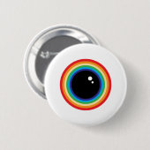Badge Rond 5 Cm Globe oculaire arc-en-ciel cool (Devant & derrière)