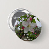 Badge Rond 5 Cm Gloire à Dieu le plus haut (Devant & derrière)