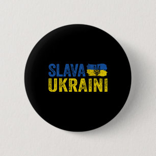 Badge Rond 5 Cm Gloire à l'Ukraine Slava Ukraini1