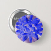 Badge Rond 5 Cm Gloire Du Bouton Bleu Chocking De Neige (Devant & derrière)