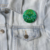 Badge Rond 5 Cm Glorious Peacock (En situation)