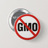 Badge Rond 5 Cm GMO libèrent (Devant & derrière)
