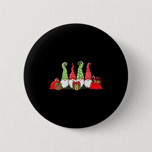 Badge Rond 5 Cm Gnome Christmas (Devant)