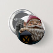 Badge Rond 5 Cm Gnome de Chambre de vue (Devant & derrière)