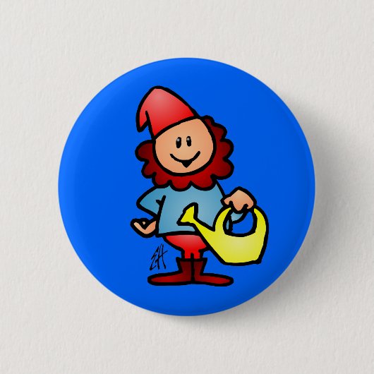 Badge Rond 5 Cm Gnome de jardin (Devant)