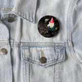Badge Rond 5 Cm Gnome de jardin de capitol (En situation)