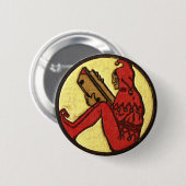 Badge Rond 5 Cm Gnome de lecture (Devant & derrière)