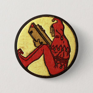 Badge Rond 5 Cm Gnome de lecture