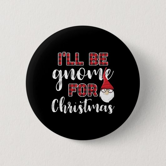 Badge Rond 5 Cm Gnome For Christmas (Devant)