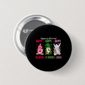 Badge Rond 5 Cm Gnome Joyeuse Saint-Valentin Saint-Patrick Pâques (Devant & derrière)