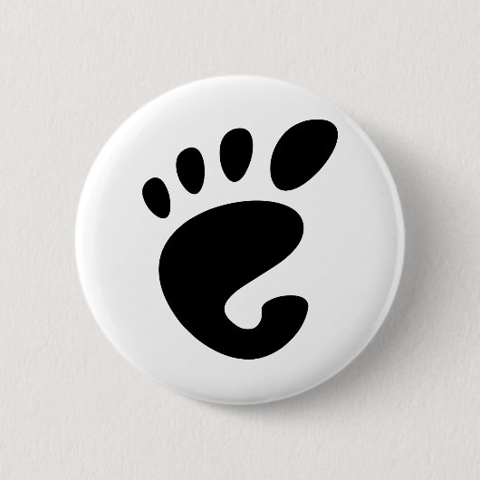 Badge Rond 5 Cm Gnome - Linux - OSS FSF (Devant)