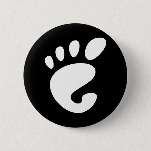 Badge Rond 5 Cm Gnome - Linux - OSS FSF (Devant)