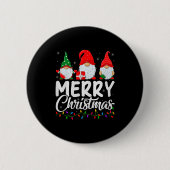 Badge Rond 5 Cm Gnome Merry Christmas Pajamas Matching Family Grou (Devant)