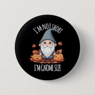 Badge Rond 5 Cm Gnome Mignon Fantaisiste en Automne