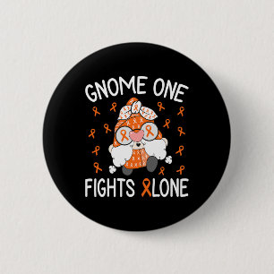 Badge Rond 5 Cm Gnome One combat seul Leucémie Sensibilisation Gno