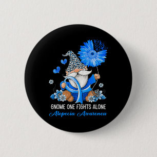 Badge Rond 5 Cm Gnome One combat seul Ribbon Alopecia sensibilisat