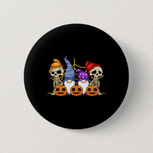Badge Rond 5 Cm Gnome Squelette Lazy Costume d'Halloween Cute Citr