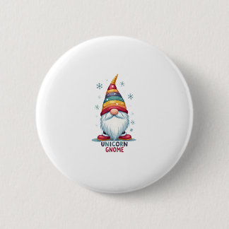 Badge Rond 5 Cm Gnome Unicorn Shirt Family Matching Group Christma