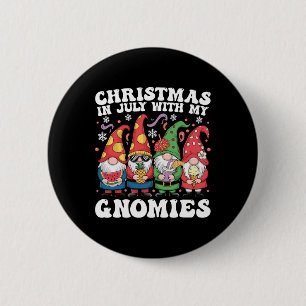Badge Rond 5 Cm Gnomes amoureux des vacances d'été Noël drôle en j