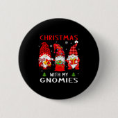 Badge Rond 5 Cm Gnomes Christmas Family Leopard Funny Plaid Men Wo (Devant)