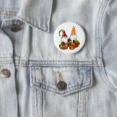 Badge Rond 5 Cm Gnomes citrouilles Automne automne mignon Hallowee (En situation)