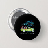 Badge Rond 5 Cm Gnomes équitation Camion Alopecia Sensibilisation (Devant & derrière)