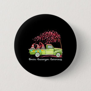 Badge Rond 5 Cm Gnomes équitation Camion Cerveau Aneurie Sensibili