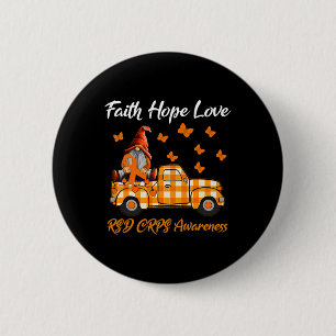 Badge Rond 5 Cm Gnomes Faith Hope Love RSD RCPS Sensibilisation