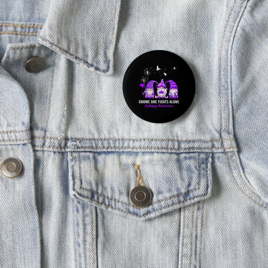 Badge Rond 5 Cm Gnomes One combat seul la sensibilisation à l'épil (En situation)