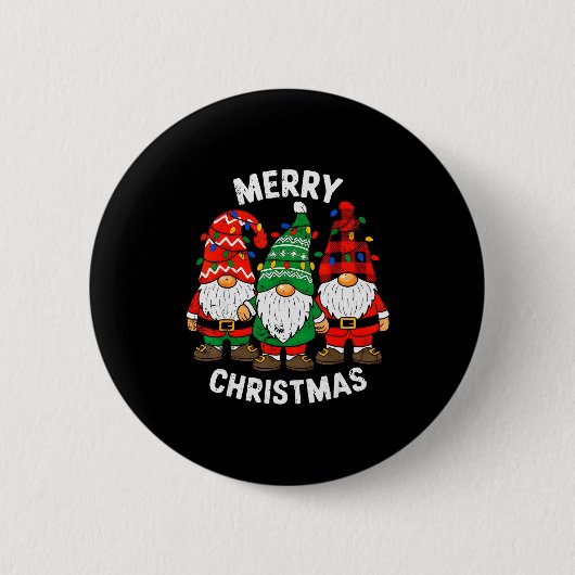 Badge Rond 5 Cm Gnomes Xmas Funny Merry Christmas Squad For Men Wo (Devant)