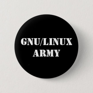 Badge Rond 5 Cm GNU/Linux Army